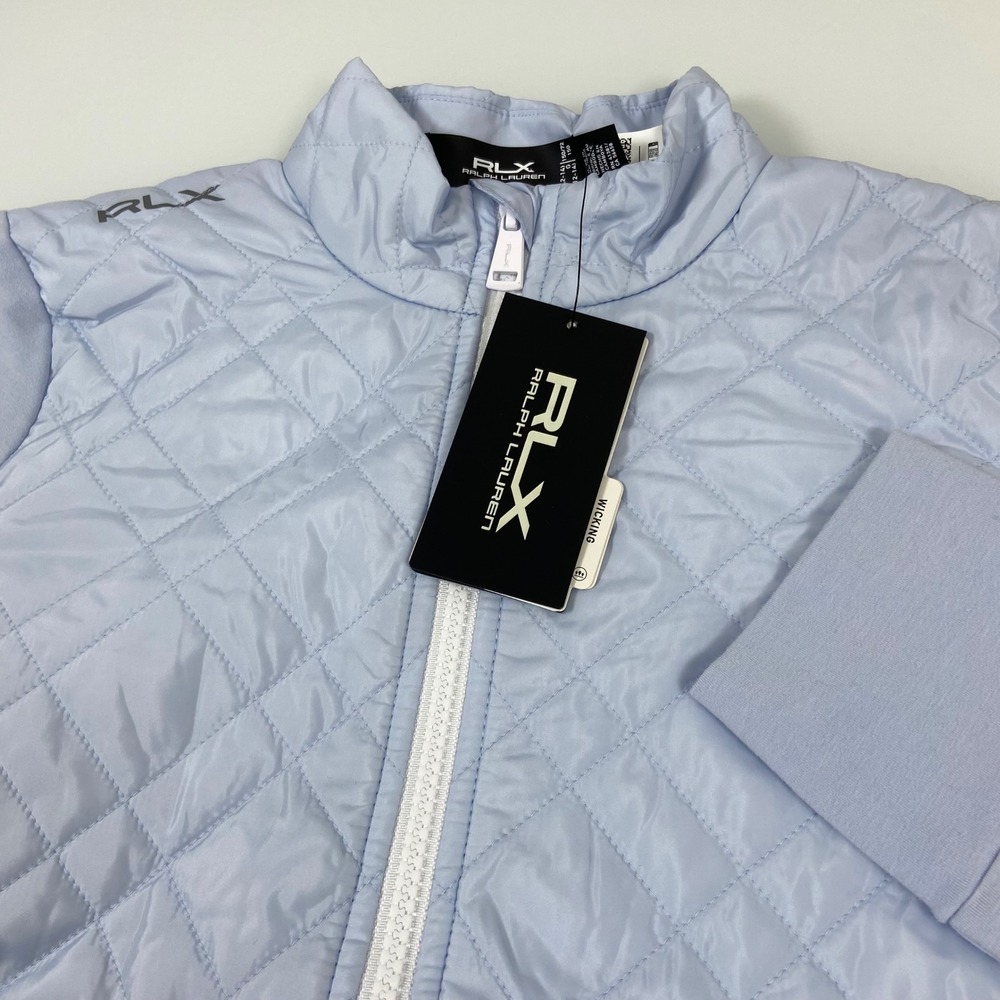RLX Ralph Lauren Girls L 12-14 Blue Quilted Hybrid Golf Jacket NEW Wicking‎